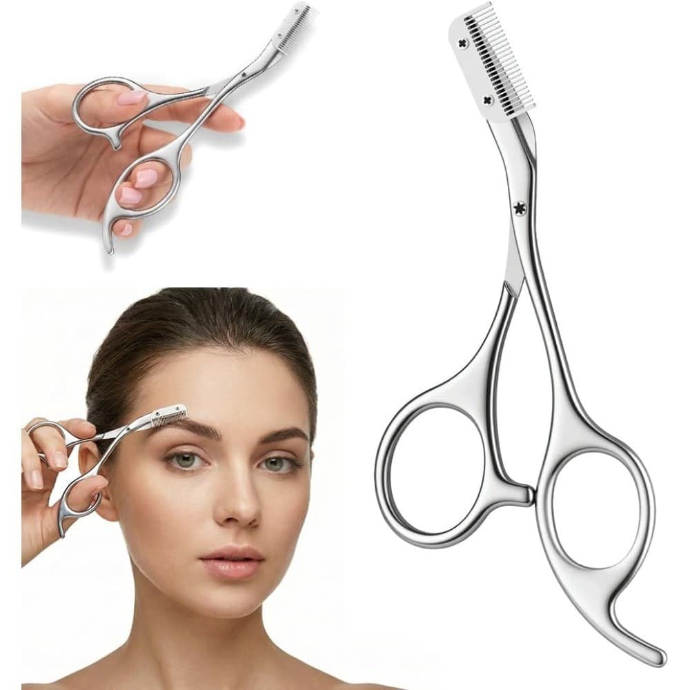 Tesoura De Sobrancelha De Aço Inoxidável , Corte De Precisão , Ferramenta De Cabelo Anti-Pitada Para Salão De Beleza Dom