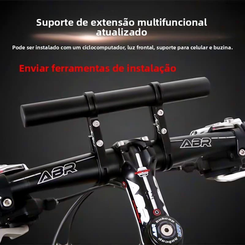 Liga de alumínio suporte extensão da bicicleta à prova de choque guiador fixação acessórios multicolorido montanha estra