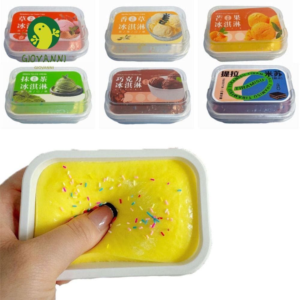 Brinquedo Mole De Bolo De Caixa Pegajosa GIOVANNI , Macio De Apertar Pão De Simulação 3D , Retorno Lento