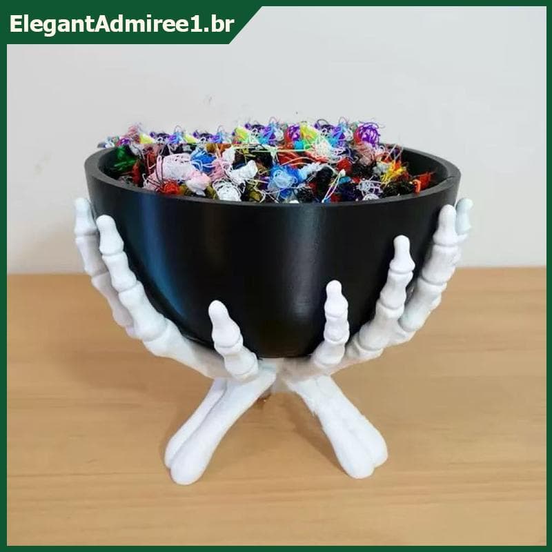 ELEGA Esqueleto Gótico Mãos Halloween Tigela De Doces Multifuncional Suporte De Armazenamento Decoração