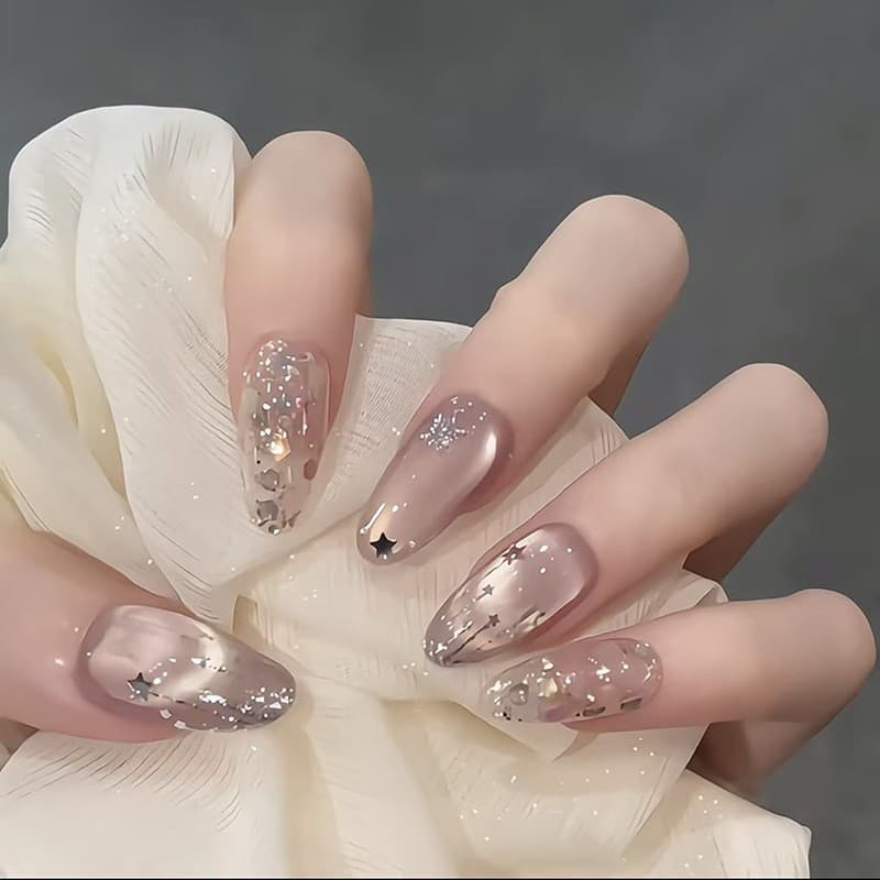 [99 estilos] Conjunto de 30 peças de unhas postiças Coquette Cat Eye 3D com laço e bolinhas, cobertura total, unhas fals