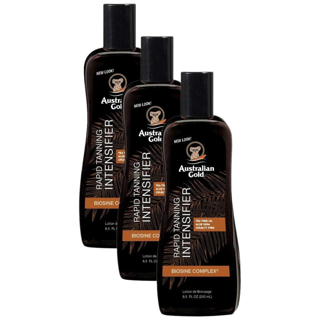 Loção Intensificadora de Bronzeado Rápido Australian Gold, 8,5 Fl Oz |   Com Óleo de Tea Tree e Aloe Vera |   Vitamina E