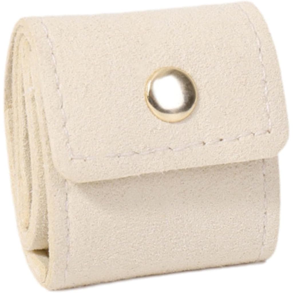 Bolsa Com Fivela , Estojo Organizador Para Brincos , Anéis , Colares , Bege NTRW