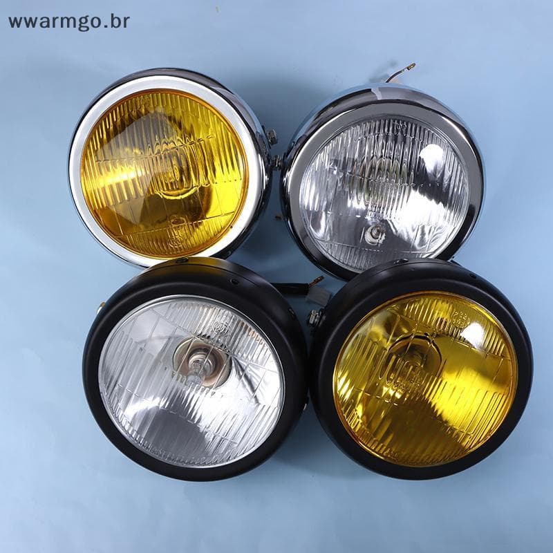 Segunda Guerra Mundial CG125 Estilo Retro Redondo Motocicleta GN125 Farol Da Luz De Condução Redonda Frente Montagem 12V