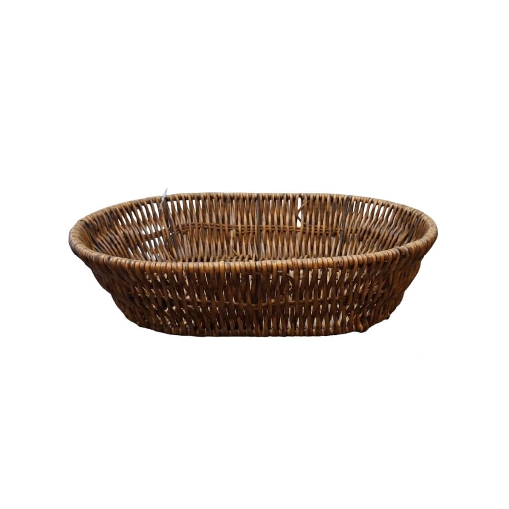 Cesto trançado Oval de Rattan - tamanho 31x23cm - cesto de rattan, cesto para mesa posta, cesto organizador, fruteira ca
