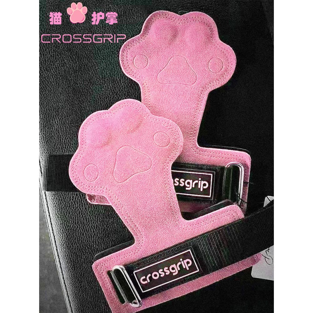 Crossgrip Gaman gato garra palma proteção couro cinto de energia feminino Fitness Deadlift Pull-out remo palma aperto ci