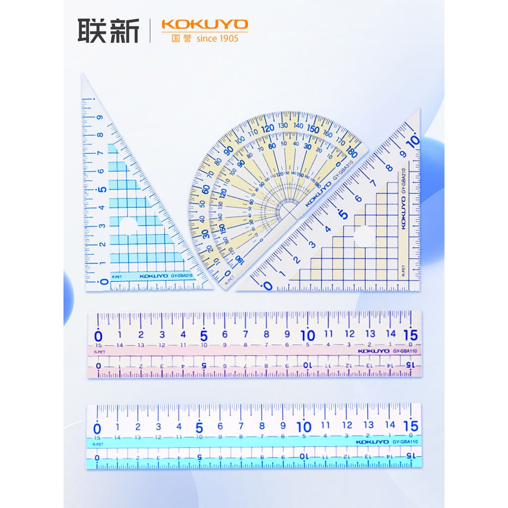 Japão japão kokuyo kokuyo régua em massa estudante papelaria régua transferidor triângulo régua medição triângulo placa