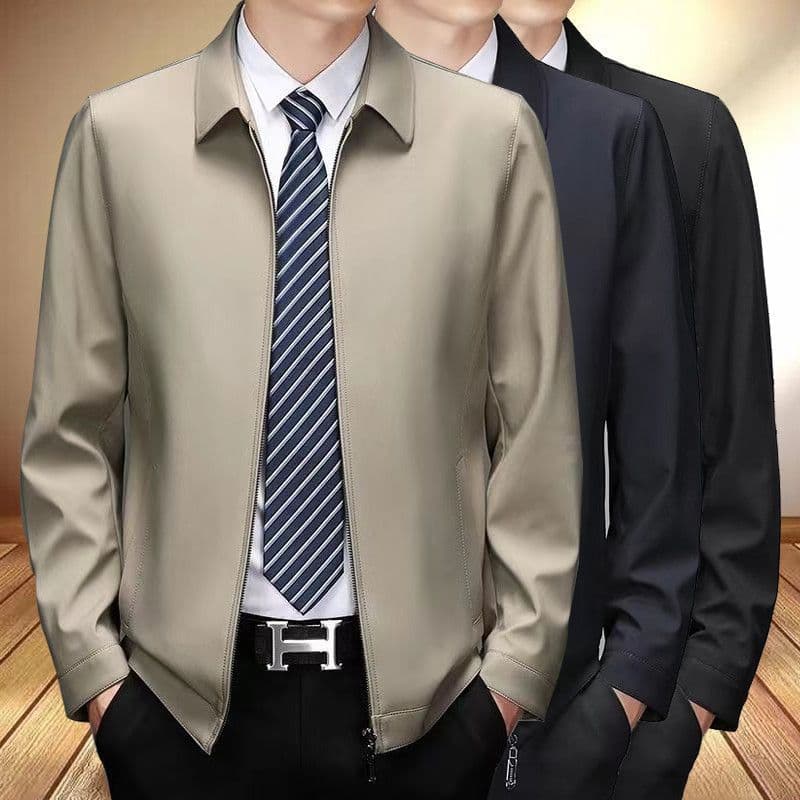 [Novo produto] Jaqueta masculina de meia-idade primavera outono jaqueta fina pai ano roupas masculinas de meia-idade rou
