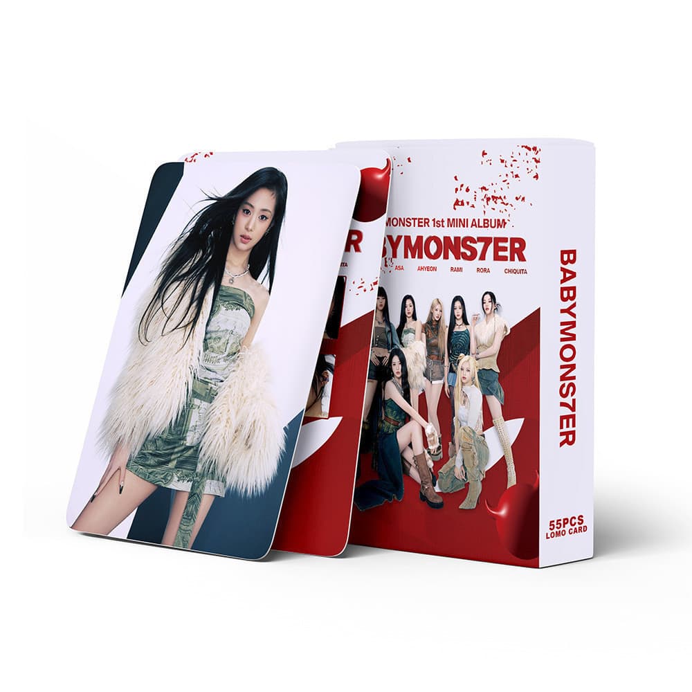 55 peças/conjunto de postais LOMO do álbum BABYMONSTER BABYMONS7ER, para coleção de fãs.   Y9PJ
