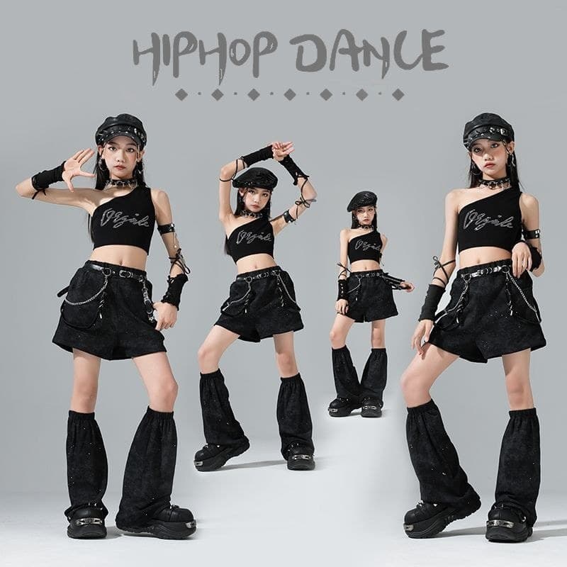 Meninas jazz trajes de dança jazz meninas grupo na moda legal t-Taiwan passarela crianças roupas da moda ternos