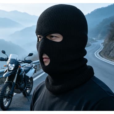 Balaclava 3 Furos Respirável Proteção Solar Verão para Motoqueiros e Ciclistas