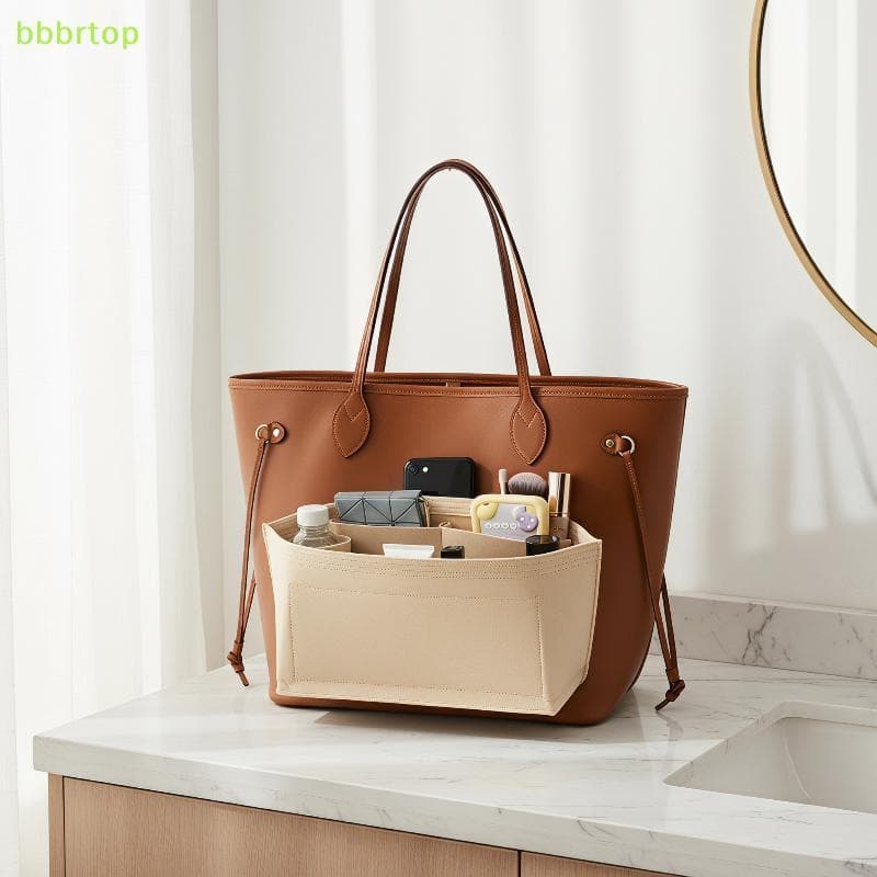 bbbrtop Organizador De Bolsa De Feltro , Inserção Multipartments , Antiderrapante , Leve , Modelador Para Mulheres , Tot
