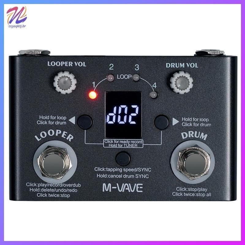 Pedal De Efeito De Guitarra LOST TEMPO Com Looper De Bateria , Afinador E 30 Sons-Capacidade De Gravação De 11 Minutos M