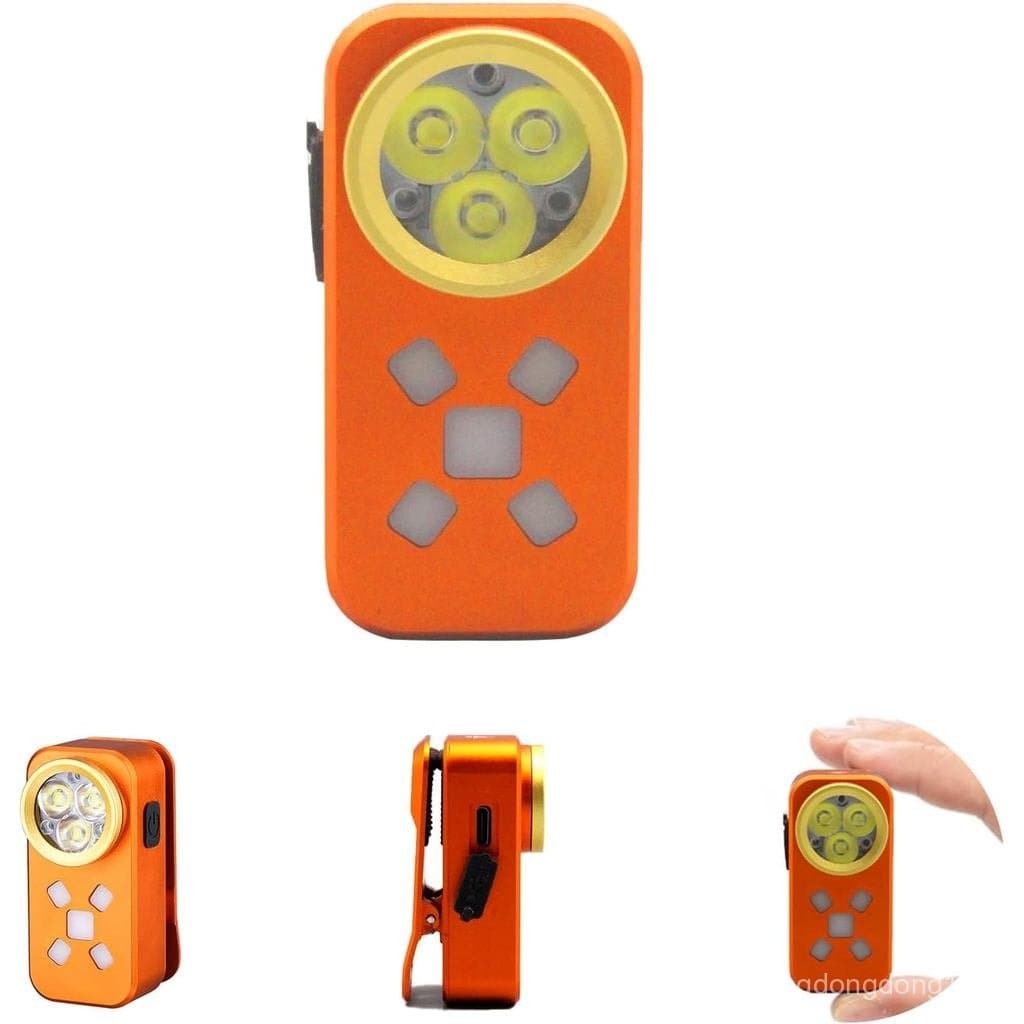 Lanterna EDC Recarregável, 500 Lúmens, Luz Portátil com Clipe, Lanterna de Bolso Recarregável, Mini Lanterna EDC à Prova