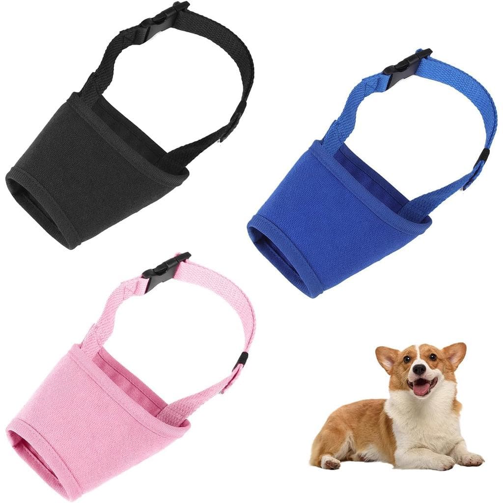 3 Peças de Focinheiras para Cães Pequenos para Prevenir Mordidas, Focinheira Macia Anti-Latido para Cães