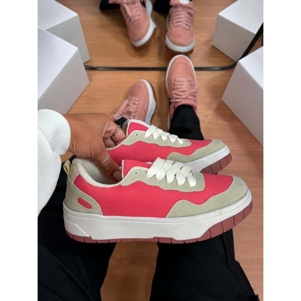 Tênis Casual Vision Masculino e Feminino Preto Branco sola alta Unissex OUTLETPOWER