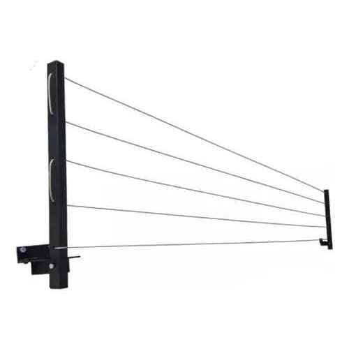 Varal retratil parede reforçado cabo de aço encapado 20m Carga 50kg Envio Imediato