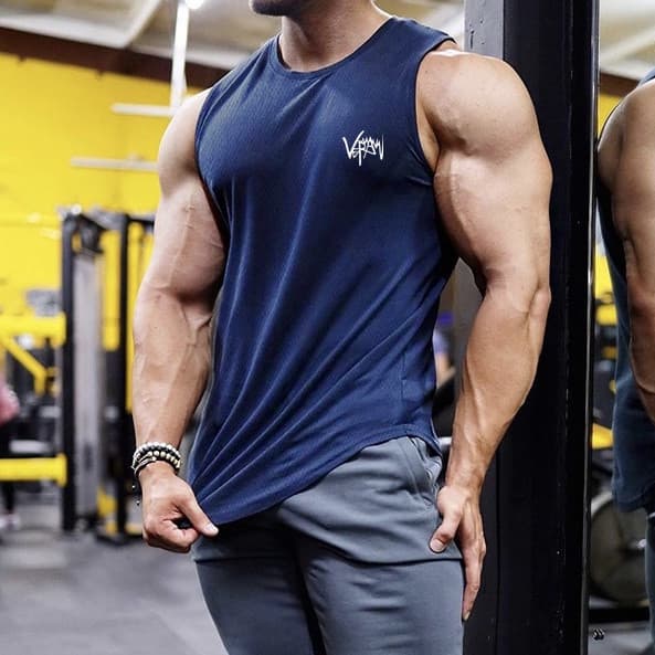 Colete sem mangas masculino de secagem rápida esportes solto manga curta camiseta Street Wear ins roupas de Fitness Plus
