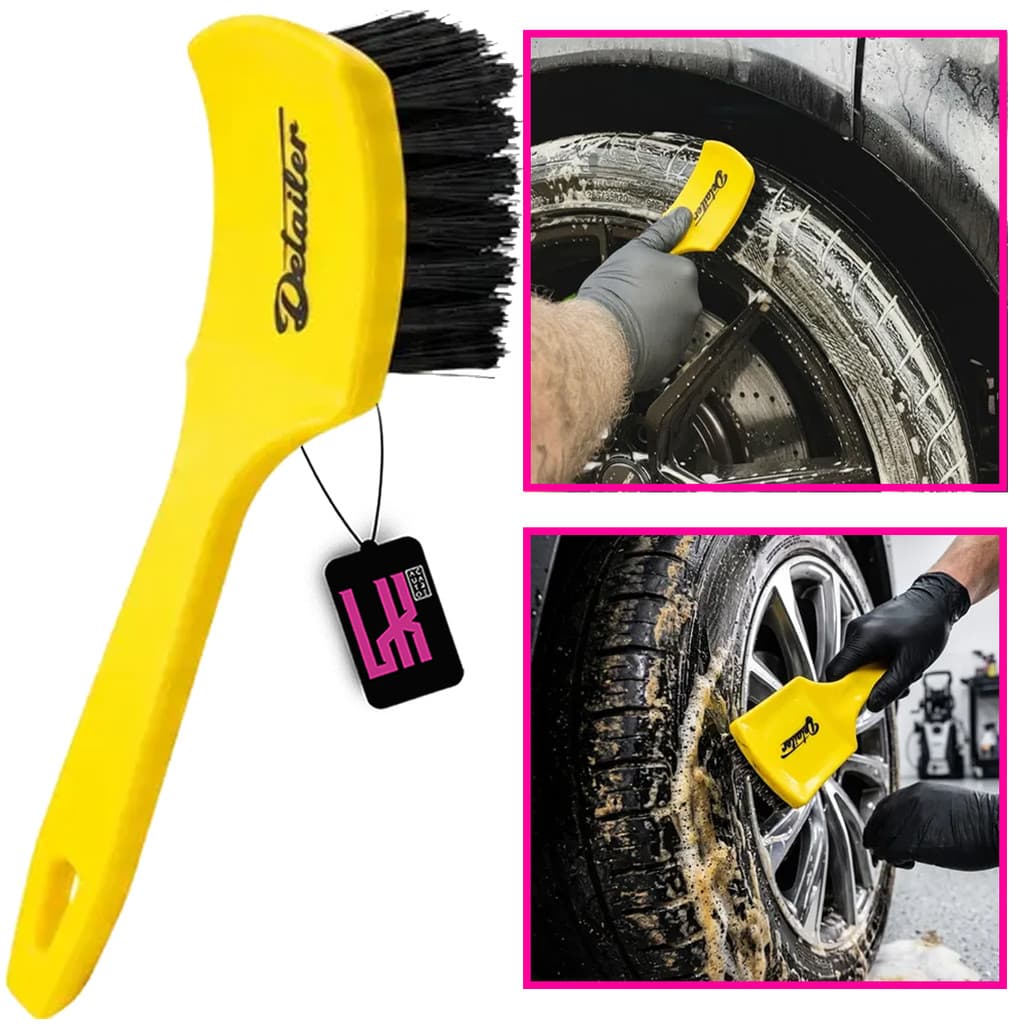Escova Cerdas Duras Para Limpeza De Pneus Detailer Carro Camionete Resistente Tira Barro Oleo Pretinho