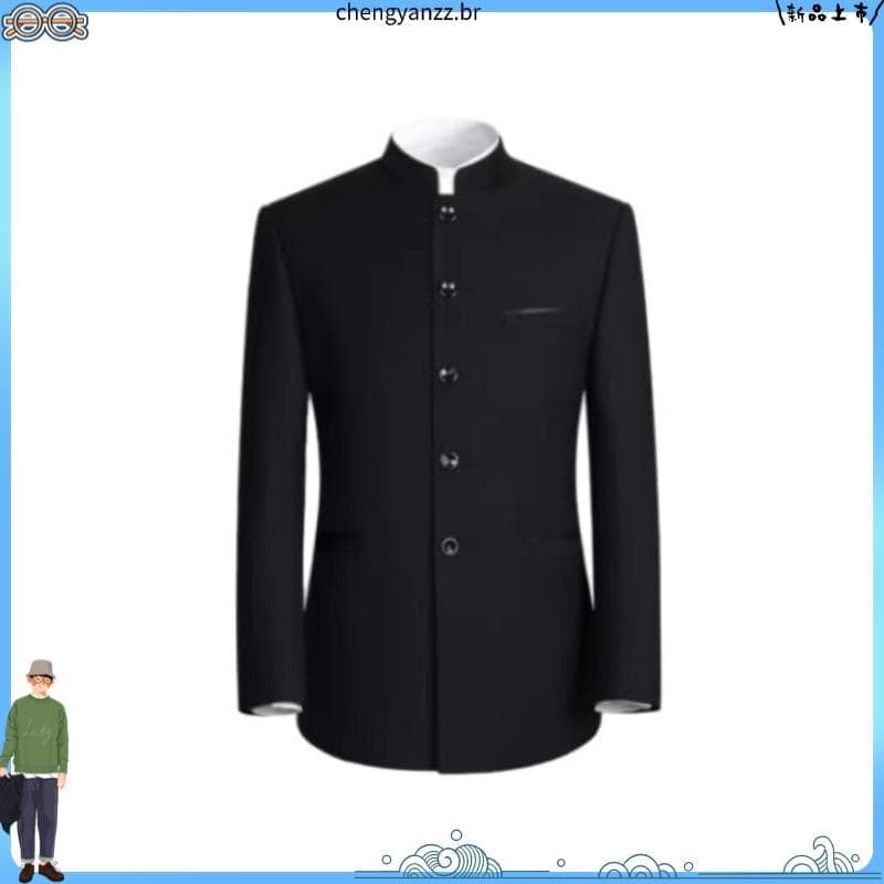 Terno masculino de montanha média, gola alta, república da China, estudantes, vestido chinês, fantasia de Performance, P