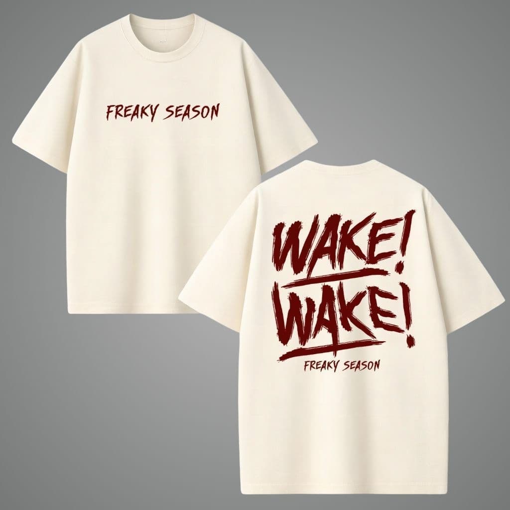 Camiseta Básica Wake Wake Freaky Season Treino Streetwear Unissex Premium Algodao Academia