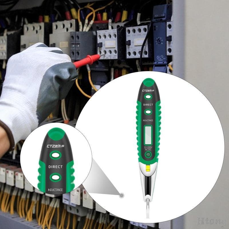 [Htong] Testador De Tensão Sem Contato LCD Display Elétrico Caneta De Volt Elétrica Para Detecção Doméstica Liga/Desliga