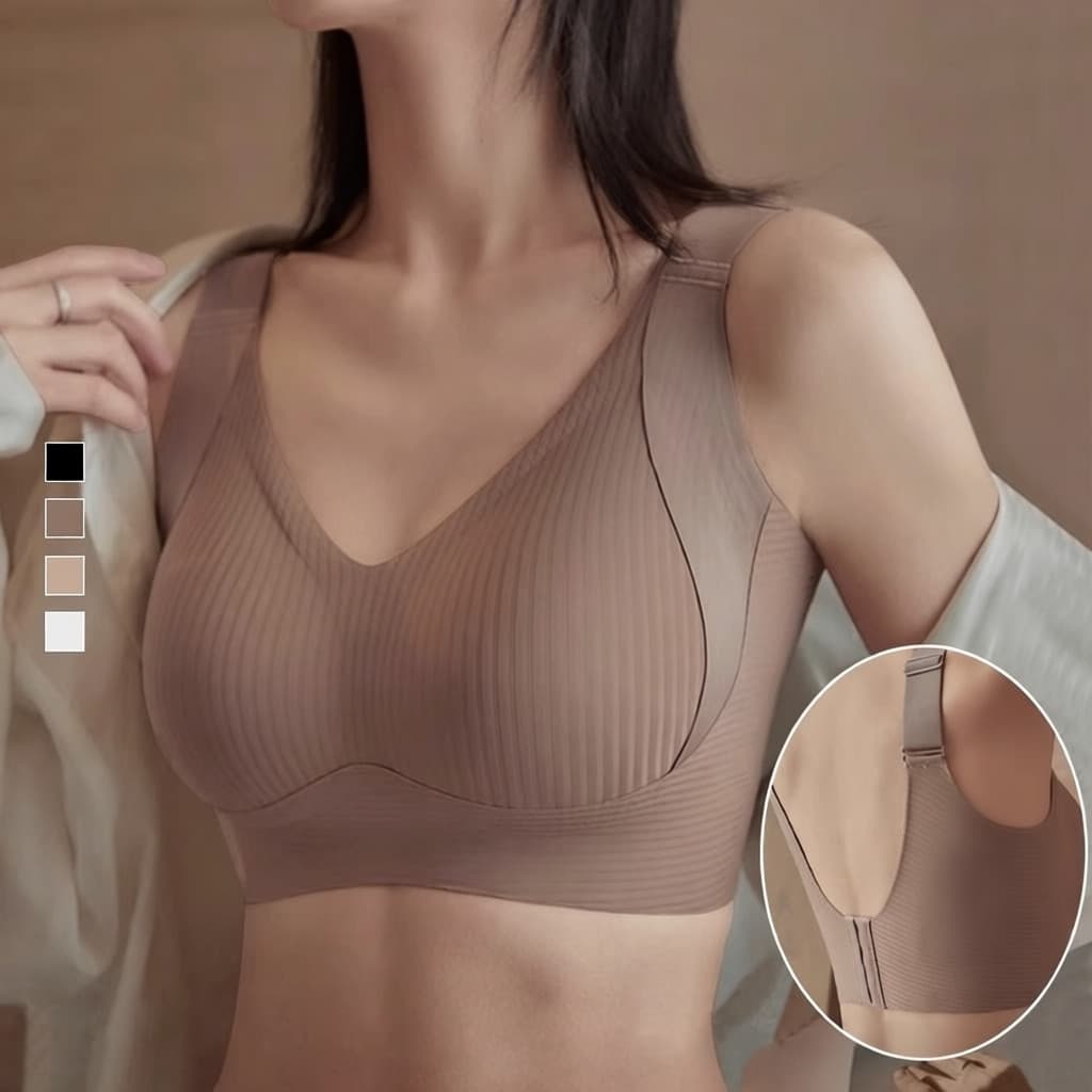 M-4XL Feminino Minimizador Sutiã Sem Costura Ajustável Copo Cheio Roupa Interior Plus Size Anti-Flacidez Levantar