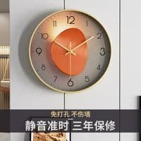 Relógio de parede de quartzo mudo de luxo leve sala de estar sala de jantar quarto criativo exclusivo moda arte relógio