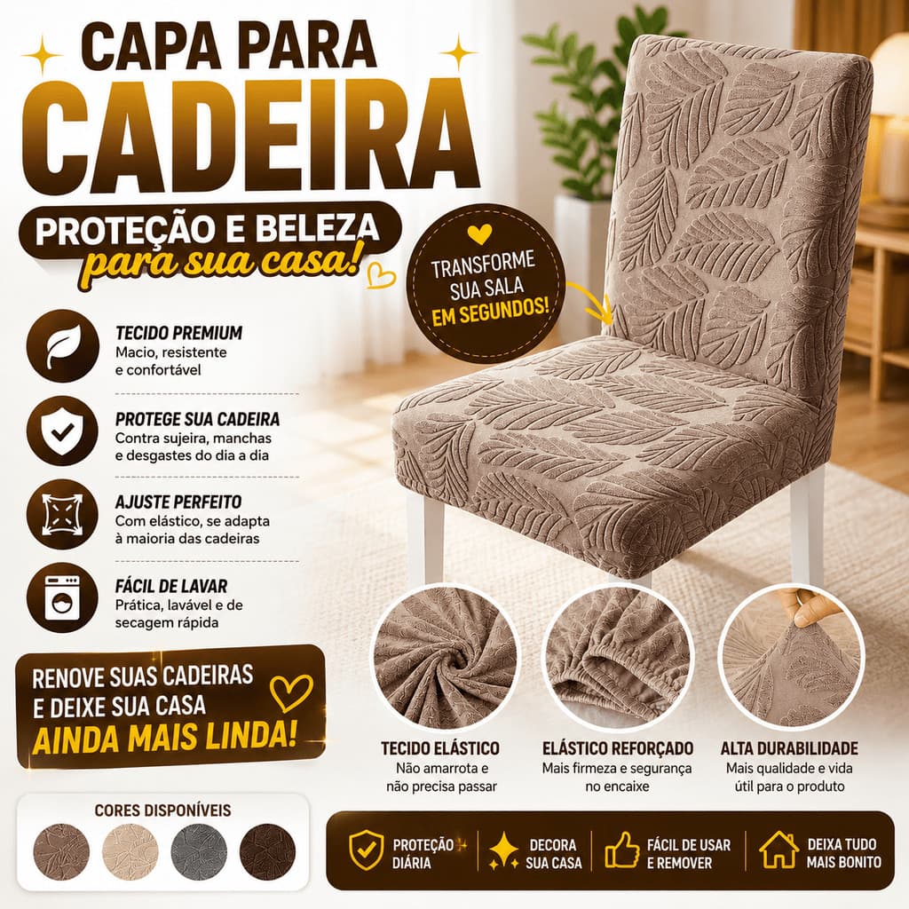 KIT2/4/6/8 Pecas Capas De Cadeiras De Jantar A Prova Dagua Elasticas Jacquard Elastano Para Animais Protetores Salão