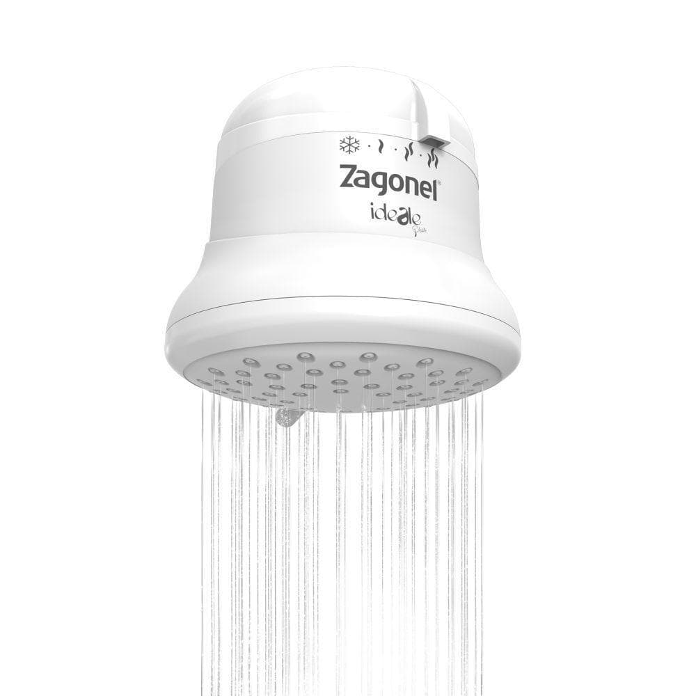 Chuveiro Elétrico Ideale Plus com Cano Branco Zagonel