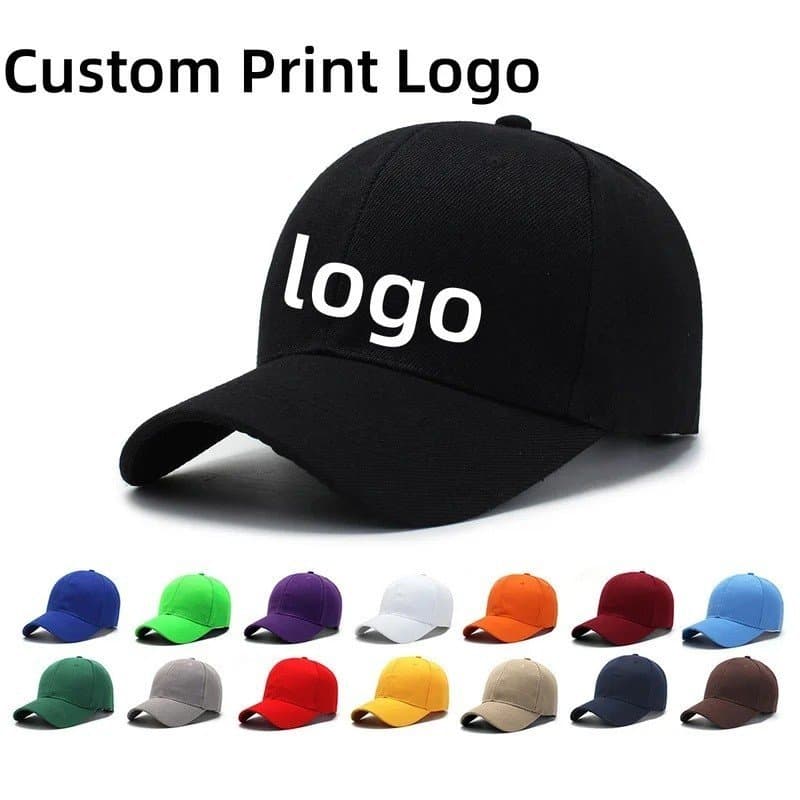 Logotipo Impresso Personalizado DIY Boné De Beisebol Unissex Ajustável Masculino Feminino Esporte Caminhoneiro Chapéu Co