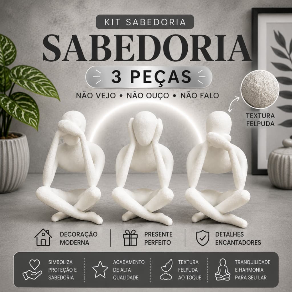 Kit Sabedoria Decorativo 3D Luxo Moderna Entefeite Decoração Sala Escritório Presente Criativo Top Tendência