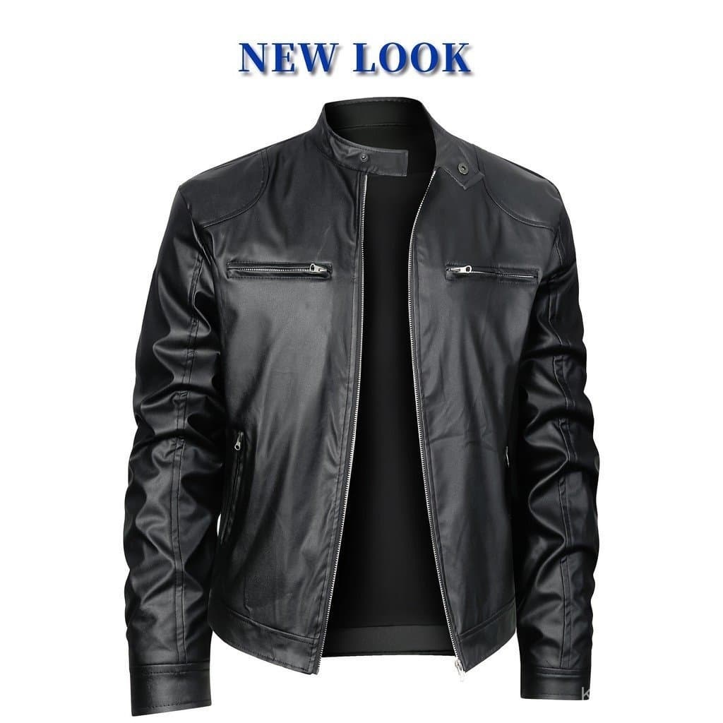 Nova Jaqueta Masculina de Outono/Inverno, Jaqueta de Motociclista Estilo Europeu/Americano, Casaco Masculino de Inverno