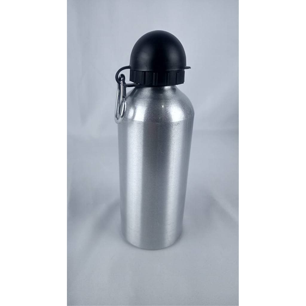 Garrafa Squeeze Alumínio 600ml Bolinha Prata Tampa Rosca Para Academia Bike Caminhada Sublimação
