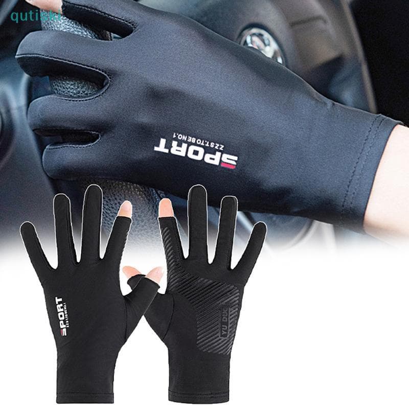 Luvas De Bicicleta Para Ciclismo , Respiráveis De Seda Gelada , Antiderrapantes , Anti-UV , Tela Sensível Ao Toque