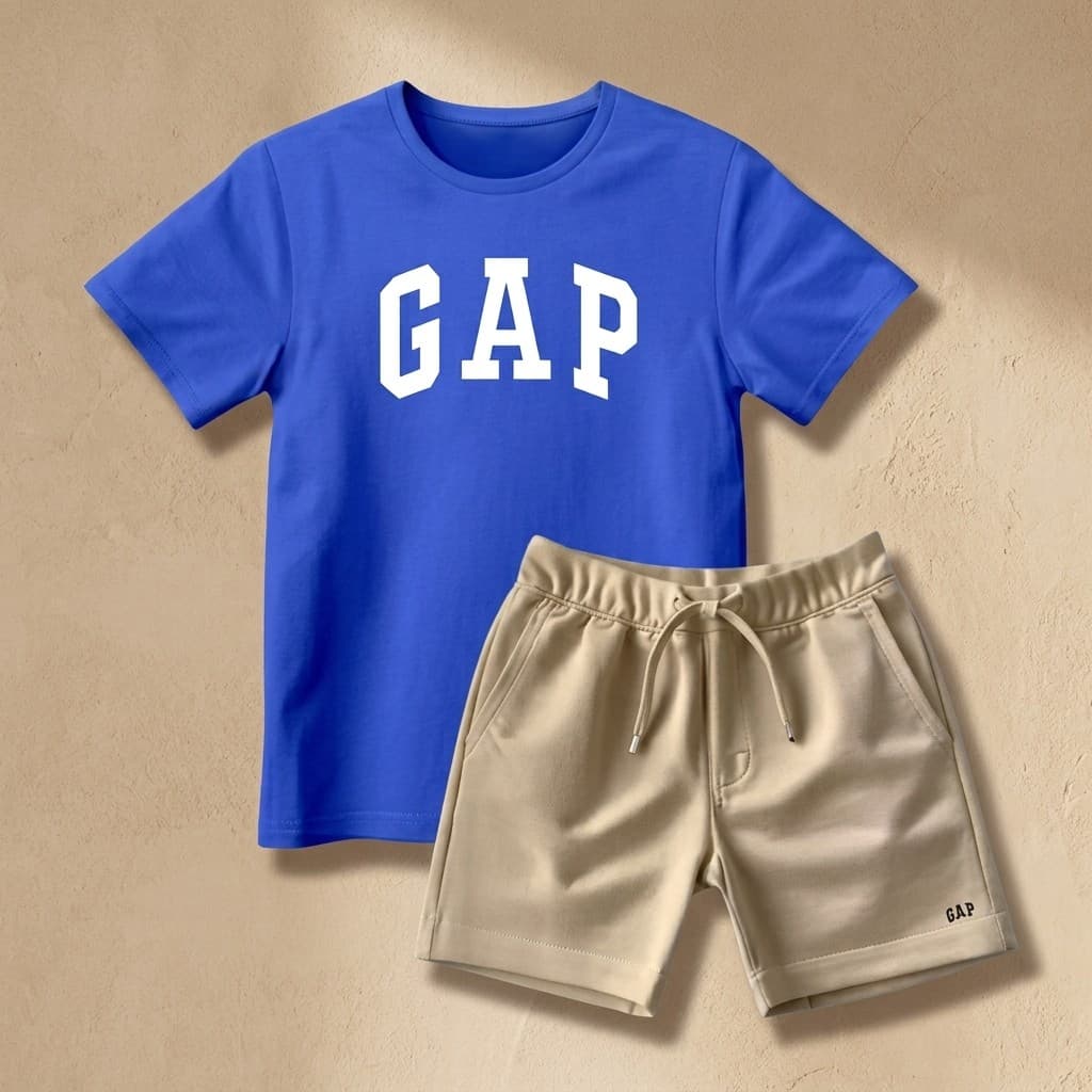 Conjunto Infantil Masculino Menino Camiseta e Short Algodão Casual