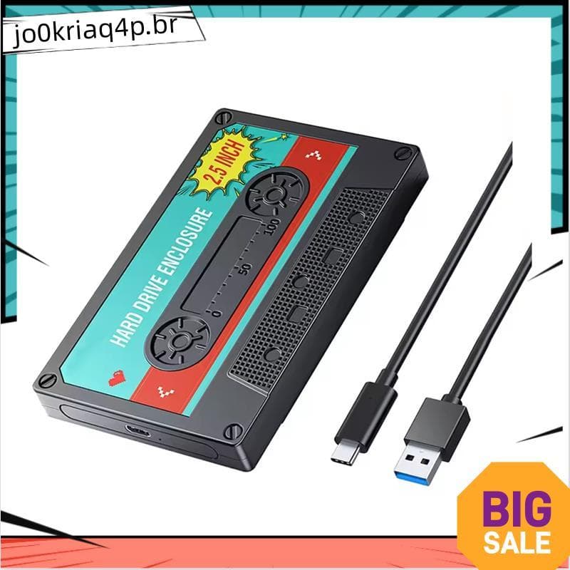 Caso Externo 2.5 " Polegada Gabinete De Disco Rígido USB C SATA III SSD HDD Caixa De Armazenamento À Prova De Choque Par
