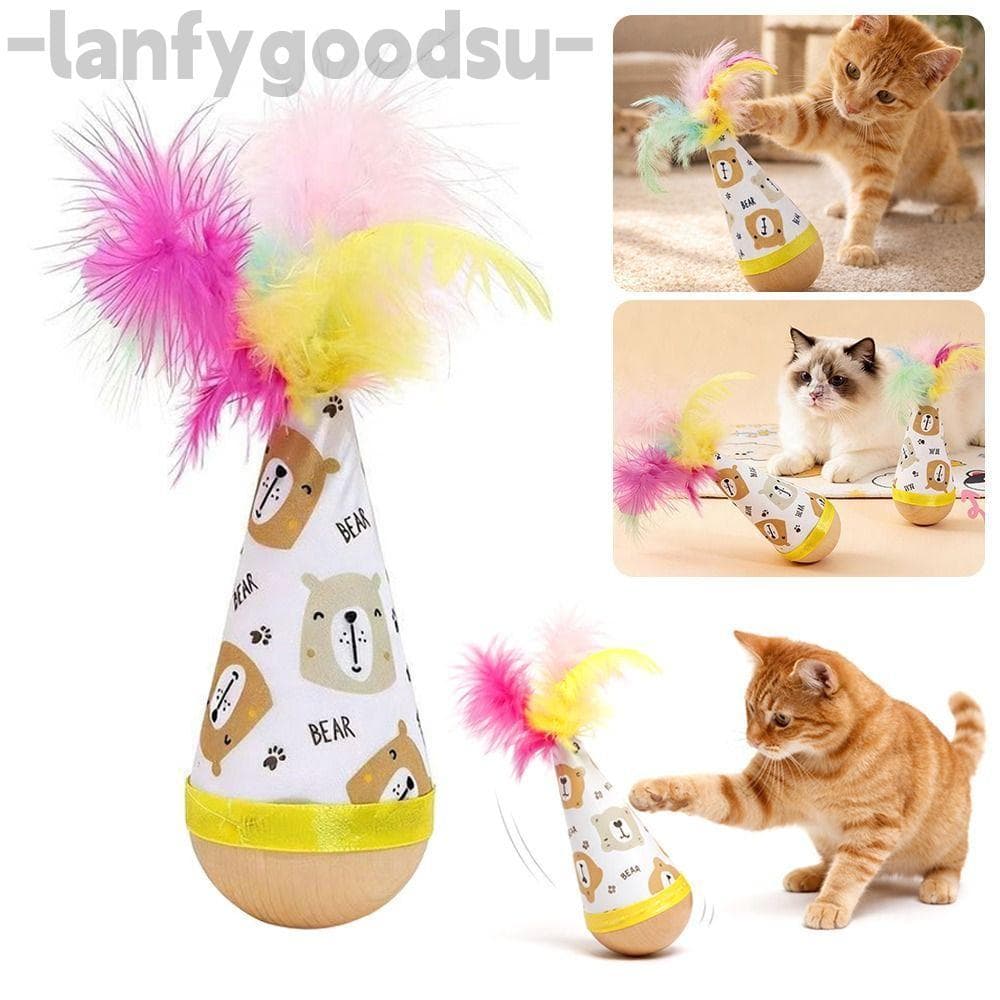 LANFYGOODS Cat Tumbler Wobbler , Brinquedo De Gato Resistente A Arranhões , Bola Oscilante De Gatinho Mordidas
