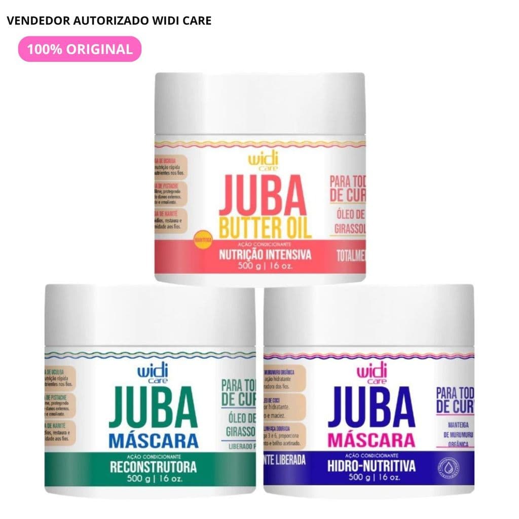 Widi Care Juba Kit Cronograma Capilar - 3 Itens 500g