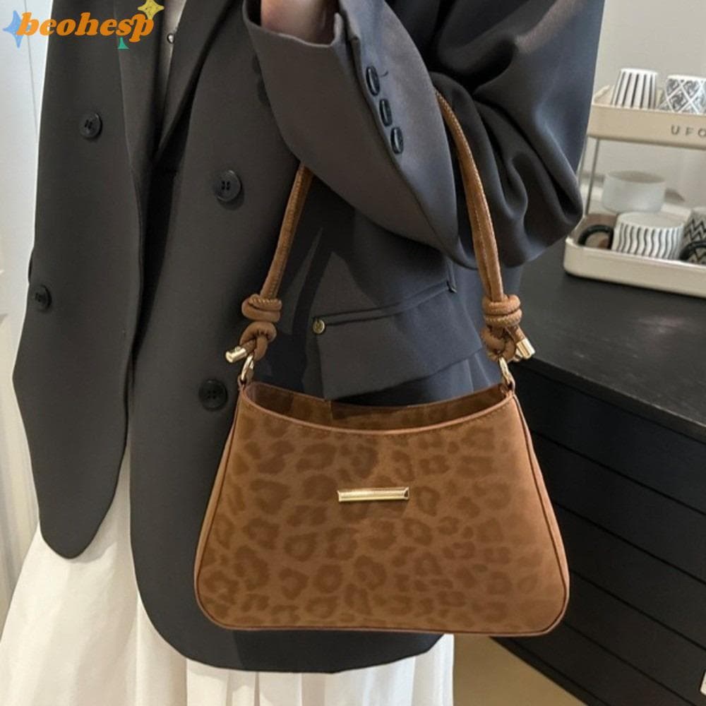 BEOHESP Bolsas De Ombro , Ajustáveis De Couro PU Nas Axilas , Bolsa Crossbody Com Estampa De Leopardo Feminina