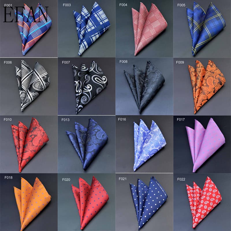 51 Cores Masculino Xadrez Dot Paisley Flor Lenços Tecido Seda Negócios Moda Casamento Bolso Quadradoformal Casual Lenço
