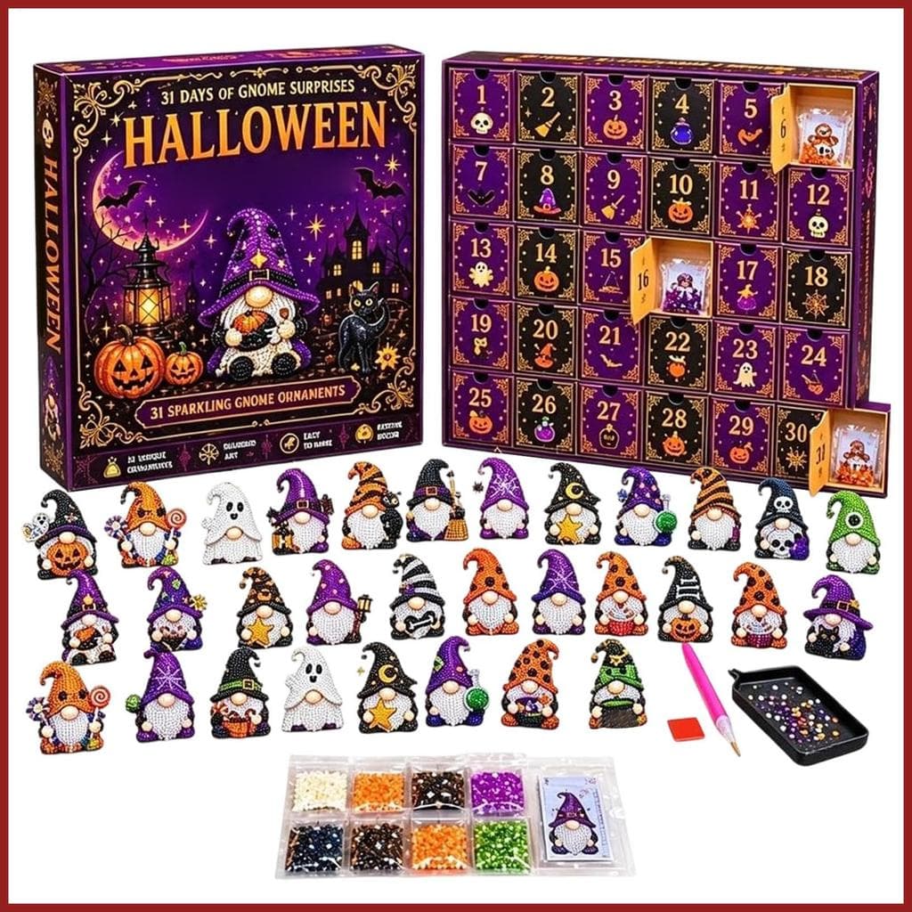 Halloween Arte Artesanato Advento 31 Dias Gnome Sazonal Conjunto De Artesanal Miçangas Para Escritório Em Casa yikuiabr