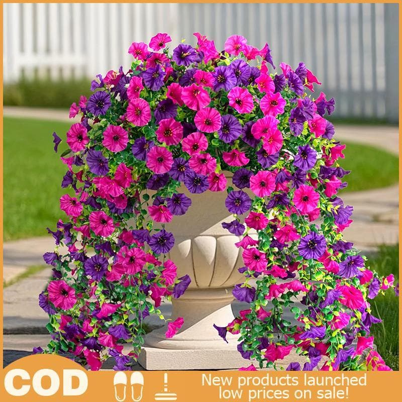 Quente > Artificial Manhã Glória Parede Pendurado Simulação Flores Rattan Decoração Para Casa Ao Ar Livre Festa De Casam