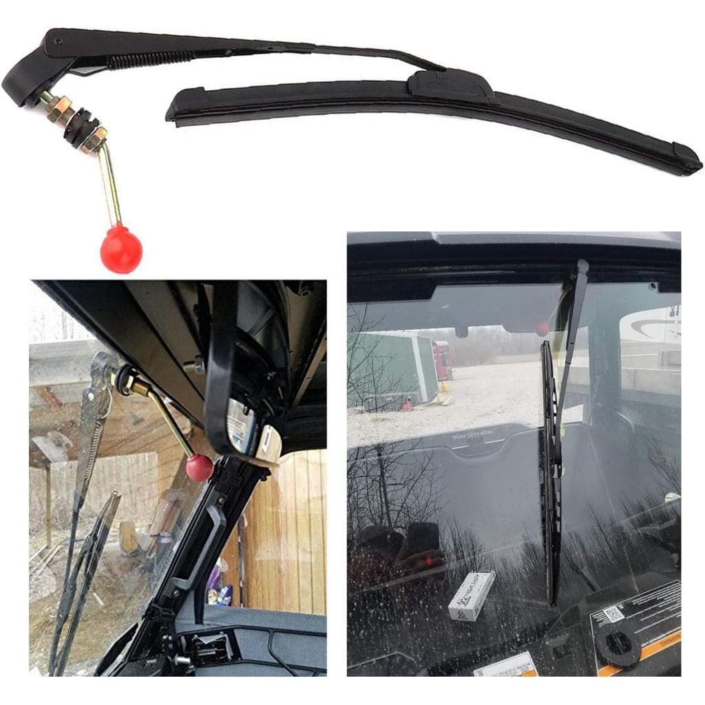 UTV Manual Wiper Hand Operated Windshield Wiper for Polaris Ranger 570 800 900 1000, Polaris RZR 800 900 1000 XP, Polari