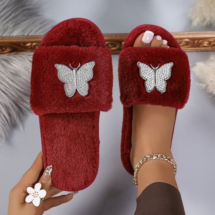 Chinelos femininos, chinelos peludos, peludos, sapatos deslizantes, chinelos, sapatos baixos, sapatos unissex, sapatos c