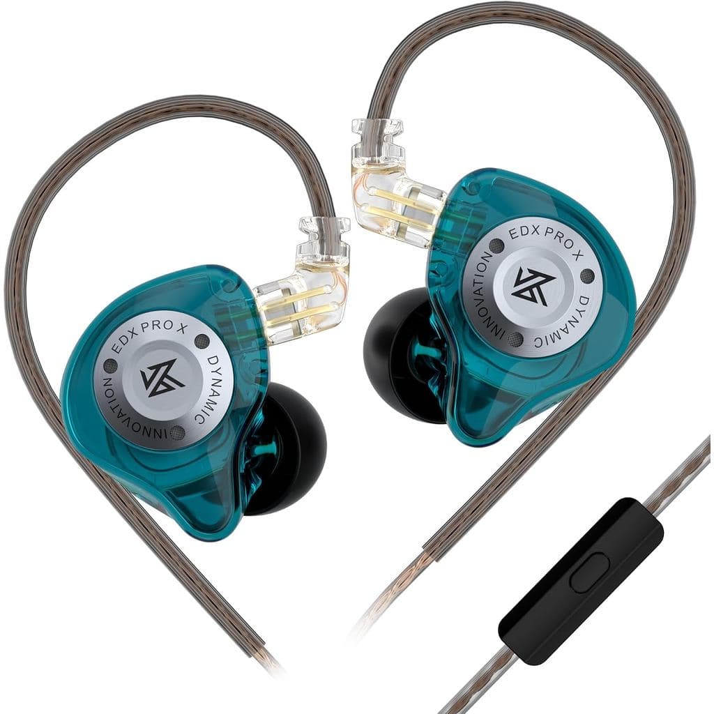 Fones de Ouvido Intra-Auriculares KZ EDX Pro X, Fones HiFi IEM, Monitor Intra-Auricular com Som de Graves Profundos e Ca