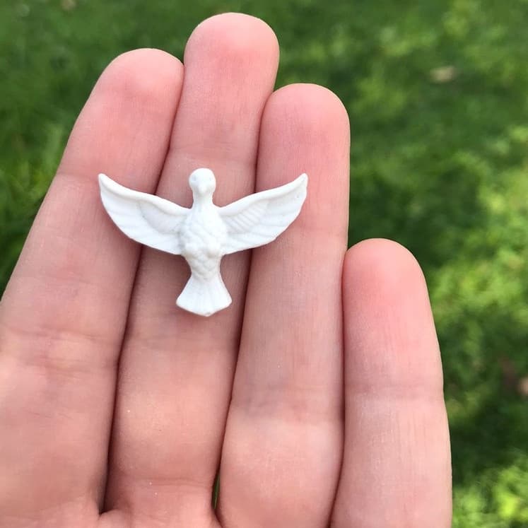 54 Peças Mini Divinos Pombinha Lembrancinhas Batizado Casamento Espirito Santo 10, 25 ou 50 Peças