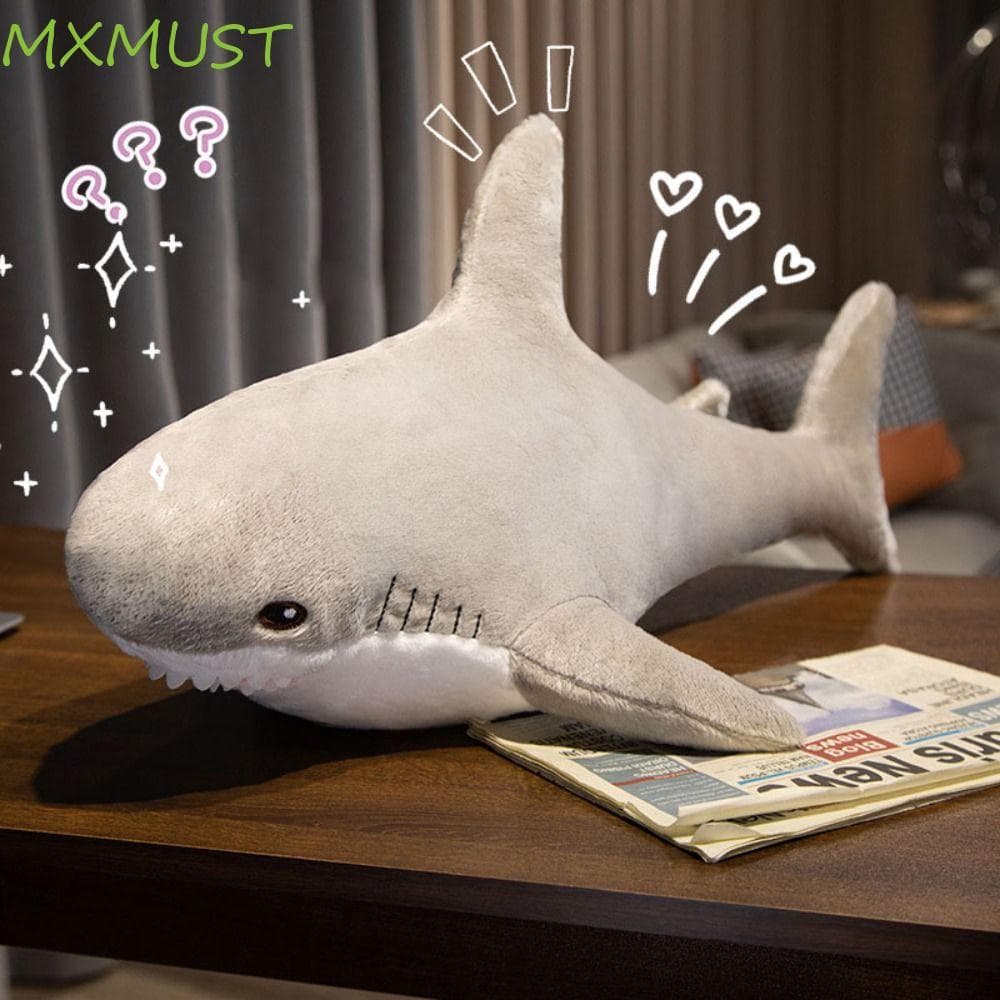 MXMUST Brinquedo De Pelúcia De Tubarão , Almofada De Travesseiro De Simulação Gigante , Leitura De Animais Engraçados De