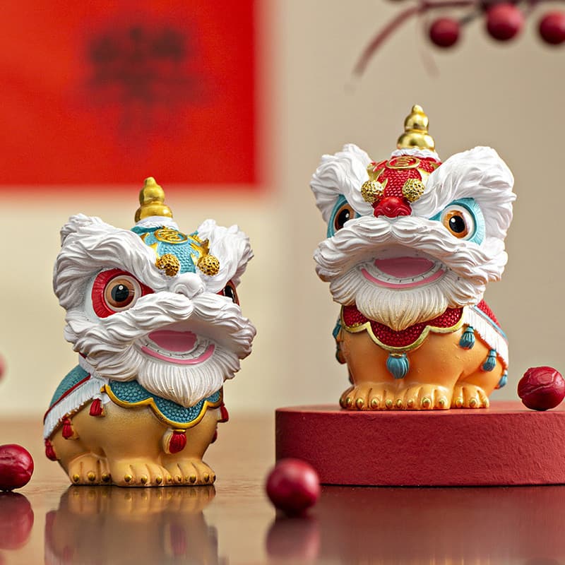 Nacional na moda Foshan leão dança leão ornamentos criativos High-End nicho Desktop mesa de chá decoração artesanato pre