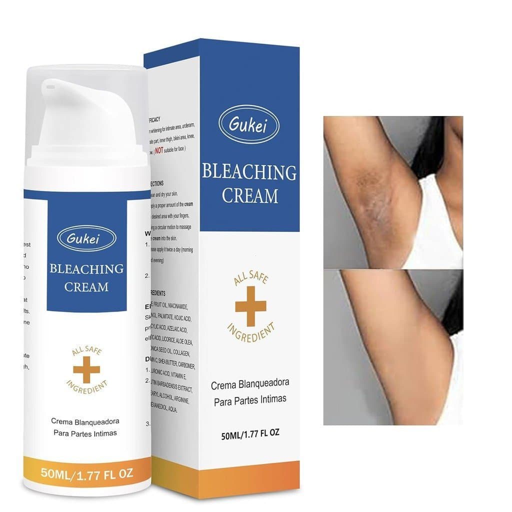 Creme clareador para áreas íntimas, adequado para áreas sensíveis como axilas, joelhos, cotovelos e parte interna das co